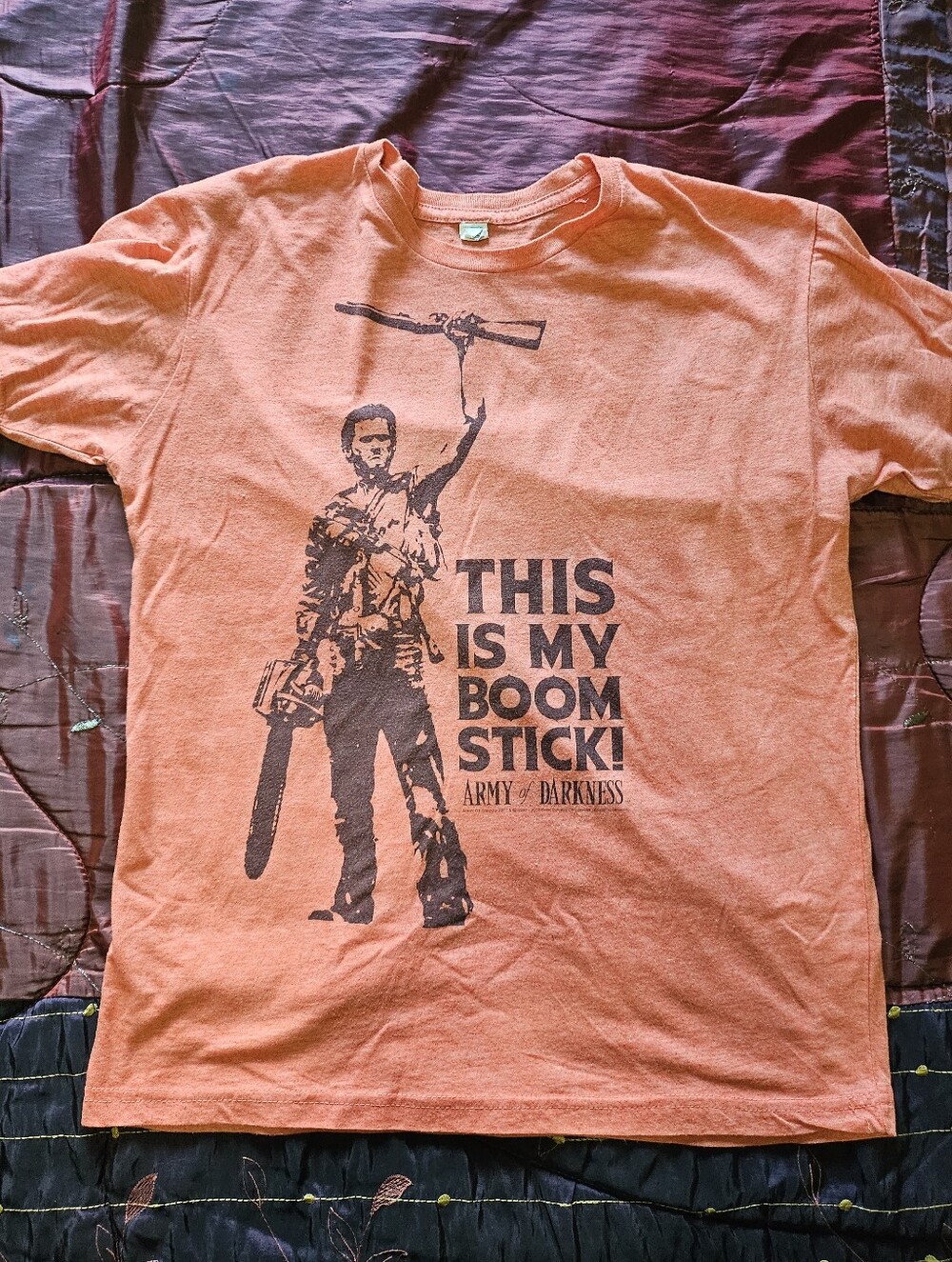Army Of Darkness orange tee "This Is My Boom Stick" M